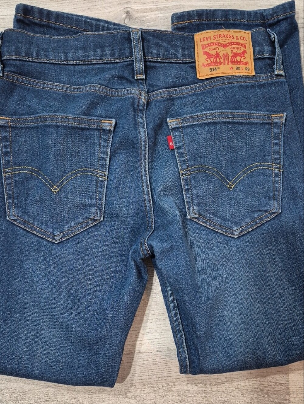 Levi's Slim Straight Jeans in Blue Denim - Picture 3 of 5
